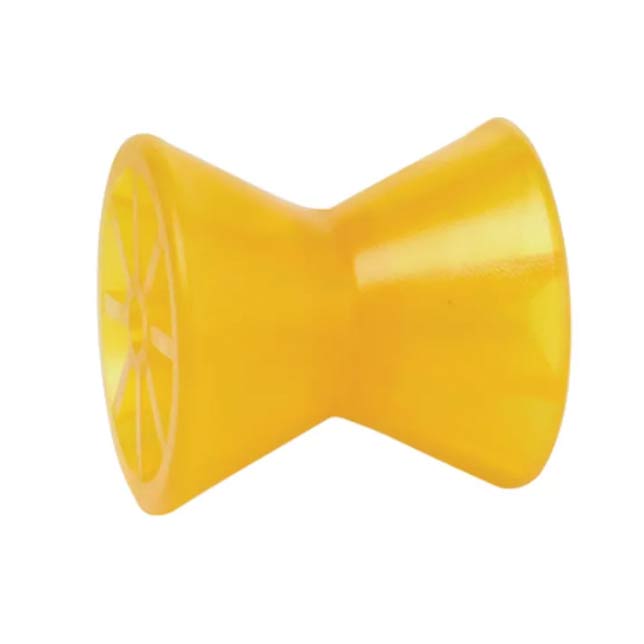 Bow Roller, 4", Amber Polyvinyl, 1/2" shaft