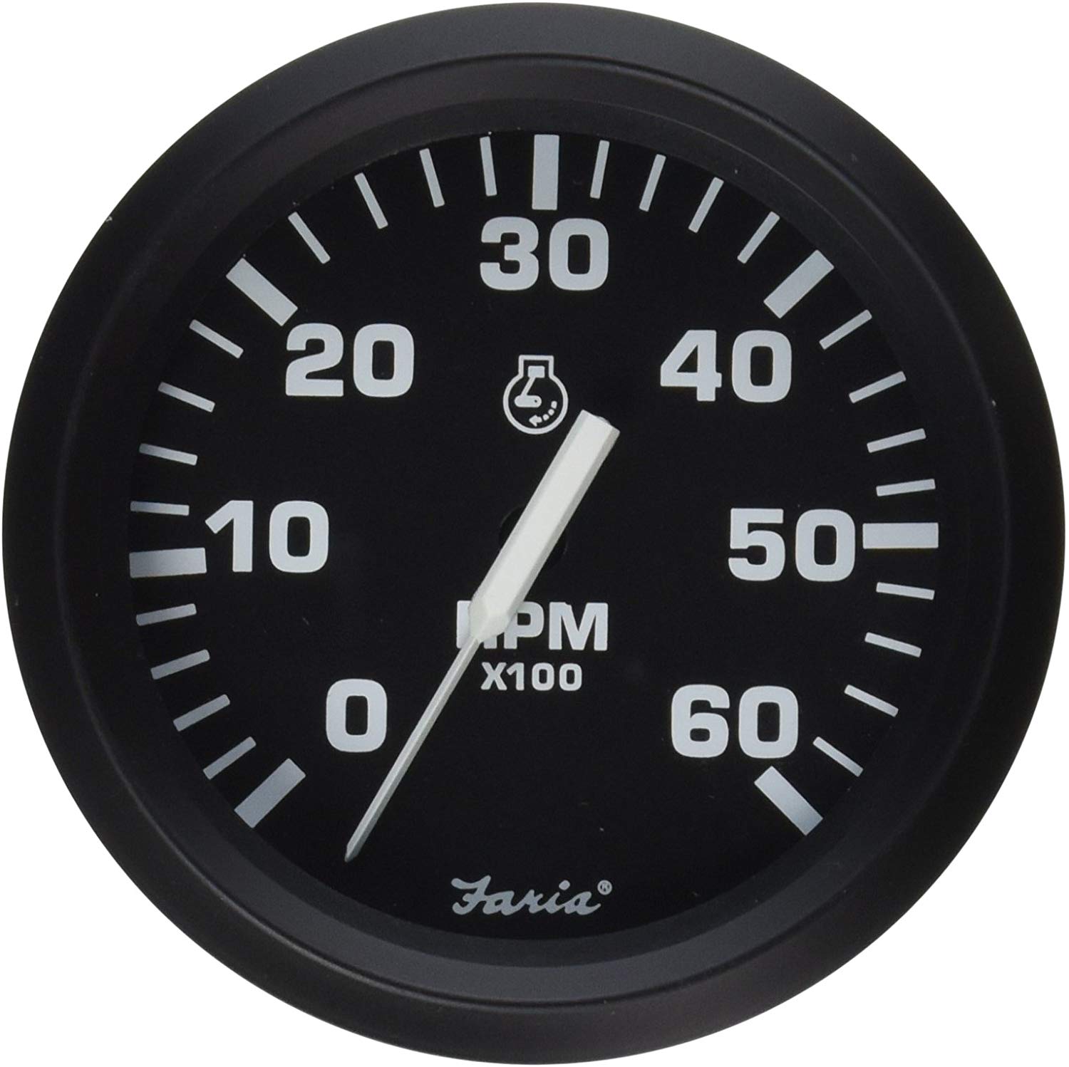 Euro Series, 4" Tachometer, 6,000 rpm, Gas Inboard and I/O