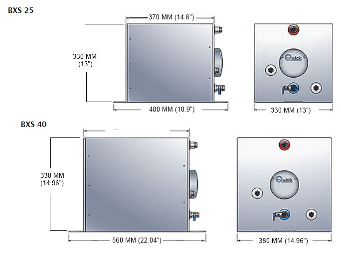 Quick, Water Heater, Electric, 6.6 Gal., Square w/ Exchanger