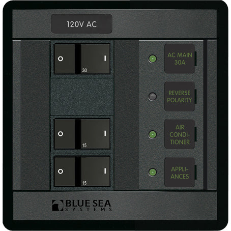 Blue Sea Systems, 360 Panel, 120 Volt AC, 2 Position
