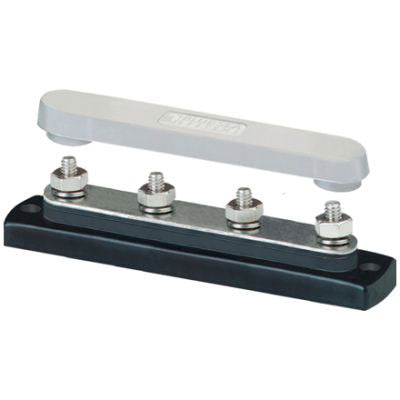Common 150 Amp BusBar, 4) 1/4"-20 Studs, with Cover