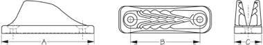 Clamcleat, Jam Cleat, 1/4" Mini, Nylon, CL204