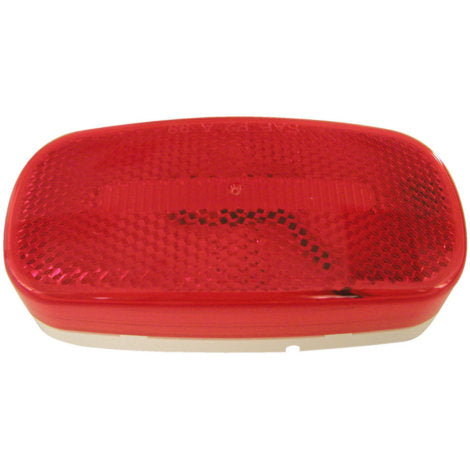 Red Oval LED Clearance & Side Marker Light w/ Reflector