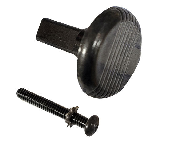 Bomar Grooved Mushroom Cap, Black for Hatch Dogs P2000-52 & P2000-53