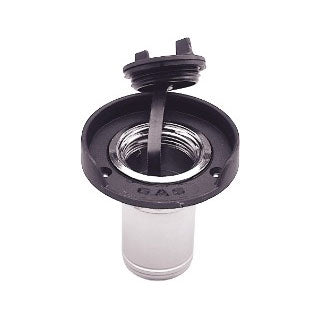 Gas Fill, Chrome Plated Zinc, 1-1/2" Hose, Strap Tether for Cap