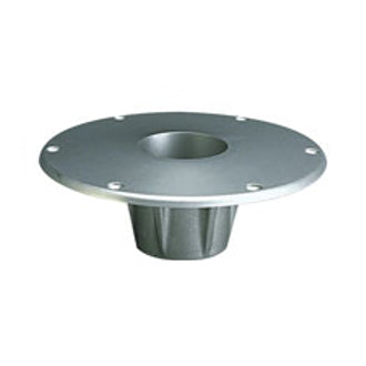 Flush Mount 9.25" Diameter Pedestal Base, Satin, 75355S (Base Only)(for 2-7/8" Dia. Stanchions)