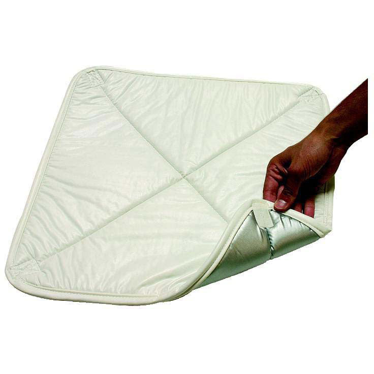 ADCO Deluxe Solar Vent Cover, White Vinyl With Reflective Silver Finish On One Side For 14" x 14" Roof Vent