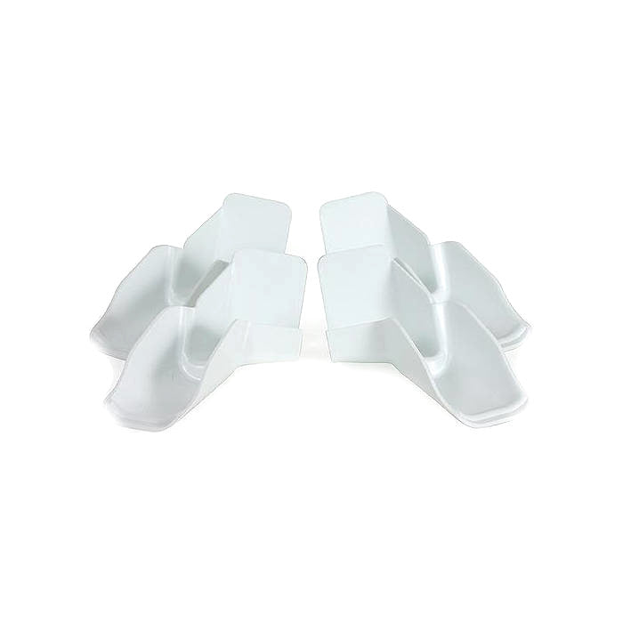Camco RV Gutter Rain Spouts with Built-In Extensions, White, 4-Pack