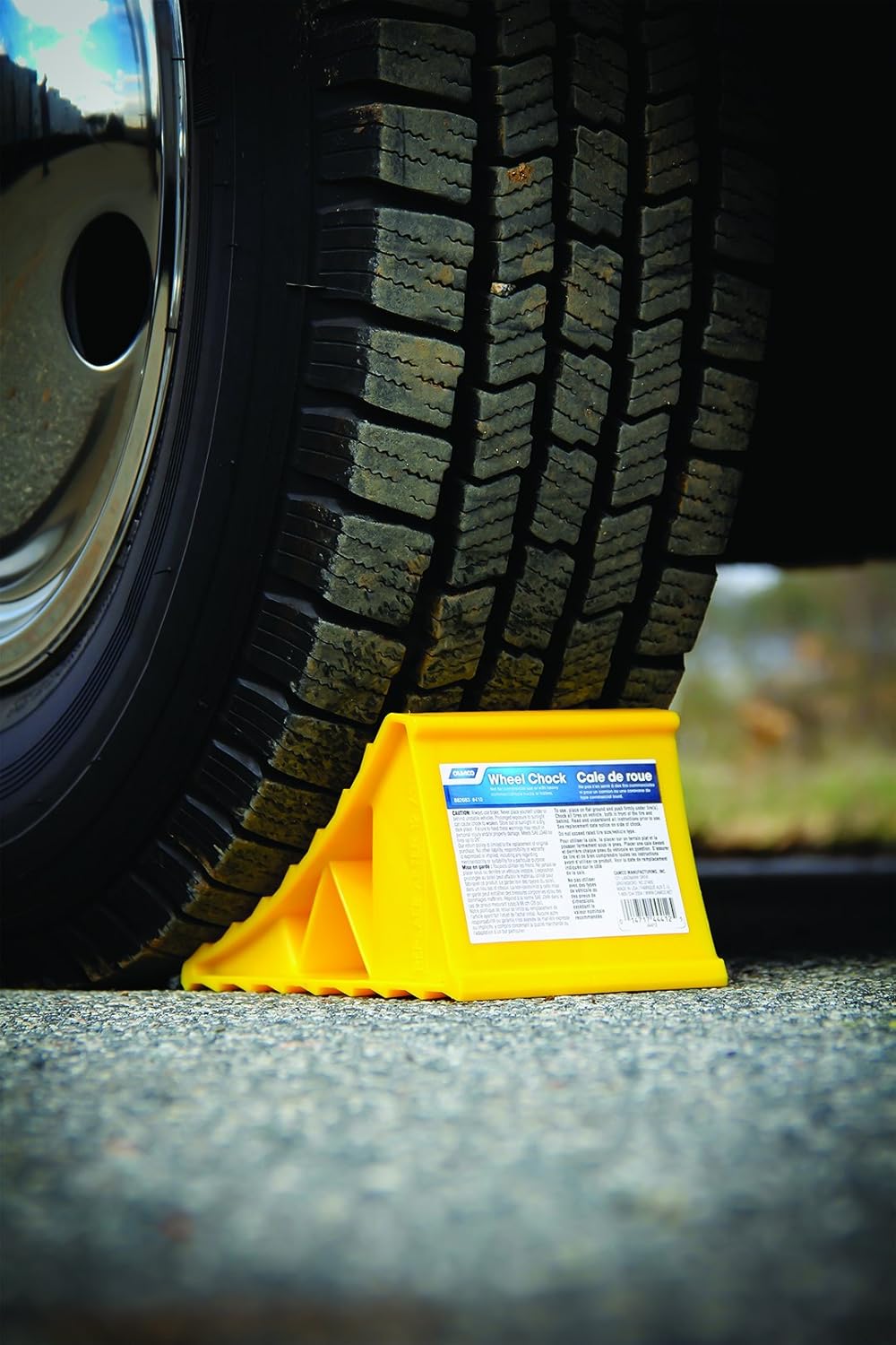 Camco RV Wheel Chock, Yellow, Wheels 26" or less