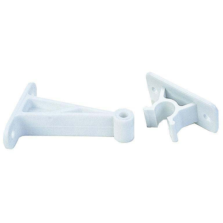 JR Products C-Clip Style Door Holder - Plastic, 5-1/2" Polar White