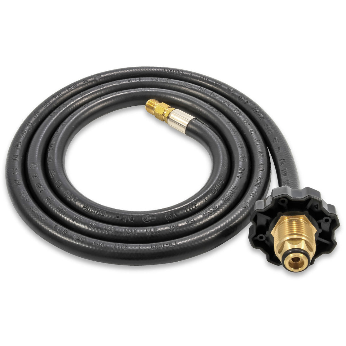 Camco Heavy-Duty 5' RV Propane Supply Hose, POL x 1/4" Inverted Male Flare Connection