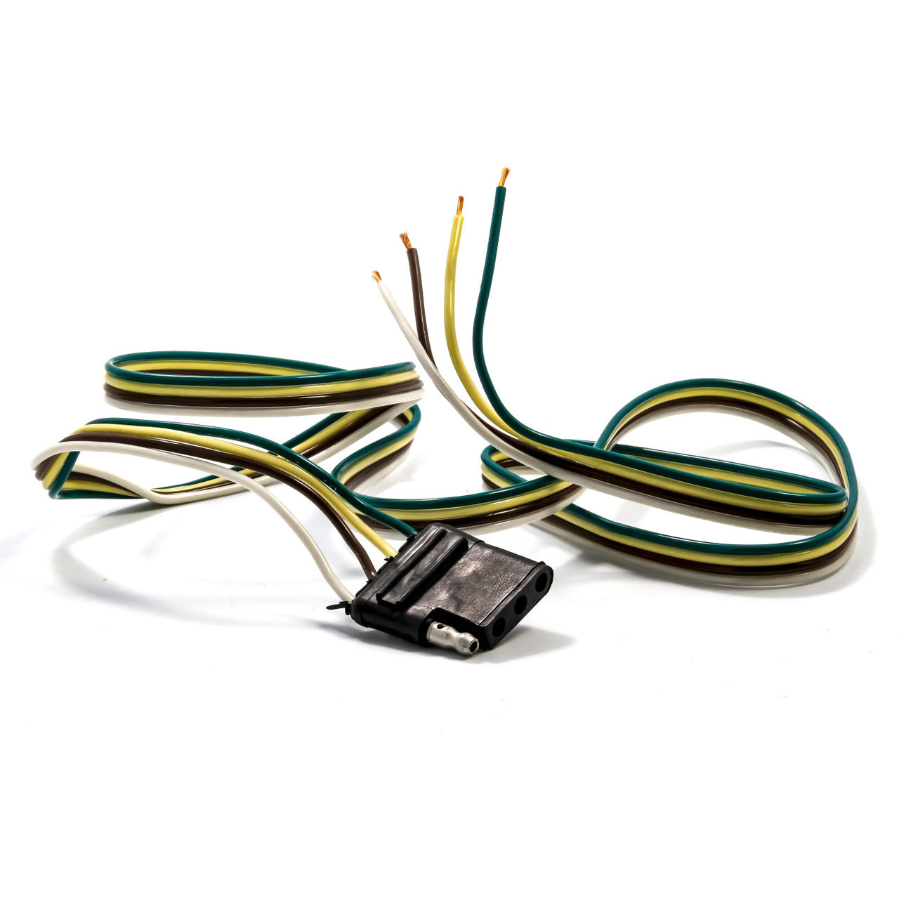 Camco Trailer Adapter, 4-Way Tow Vehicle End, (Female/Socket/Car End), 48" Wishbone Harness