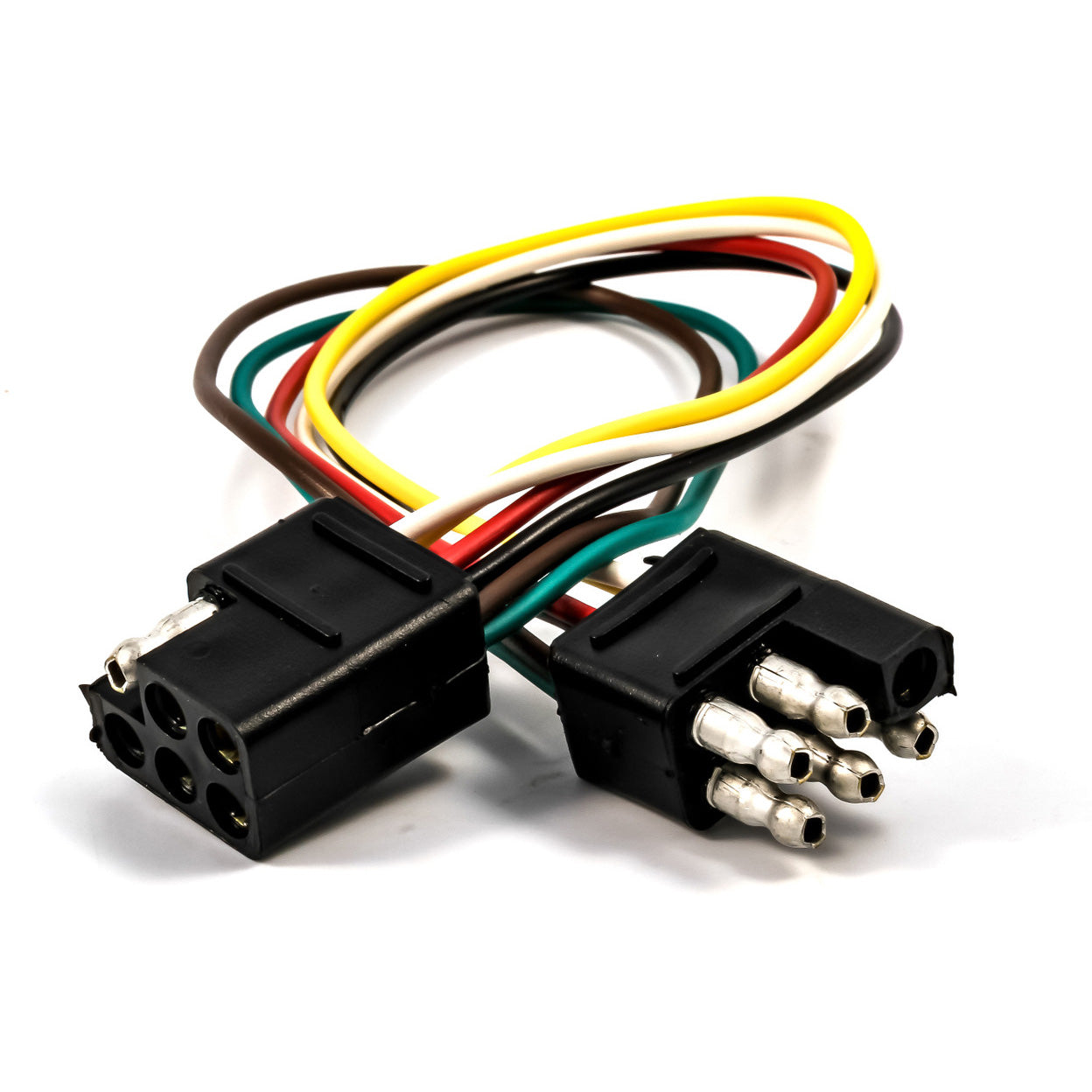 Camco 6-Way Flat Complete Trailer Connectors, 12" Long, 16 Gauge Wire