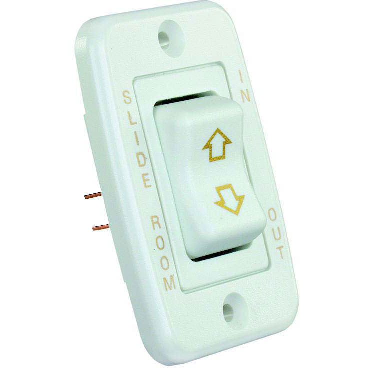 JR Products Low Profile RV Slide Out Switch with Bezel