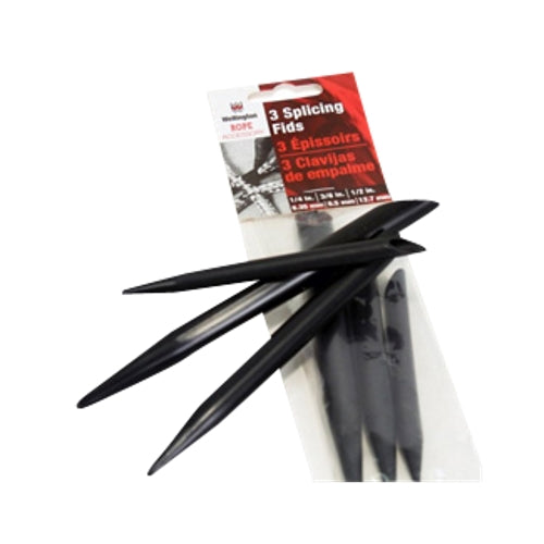 Plastic Splicing Fid Pack, 1/2", 1/4", 3/8", Black