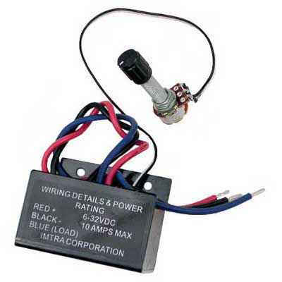Rotary Light Dimmers, IML, 10 Amp, w/ On / Off, 6-32 volt DC Input, 12 or 24 volt Output