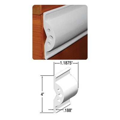 Rubber Dock Edging by Taylor Made,  Heavy Duty Side Profile, 4" x 6' Length, 96037