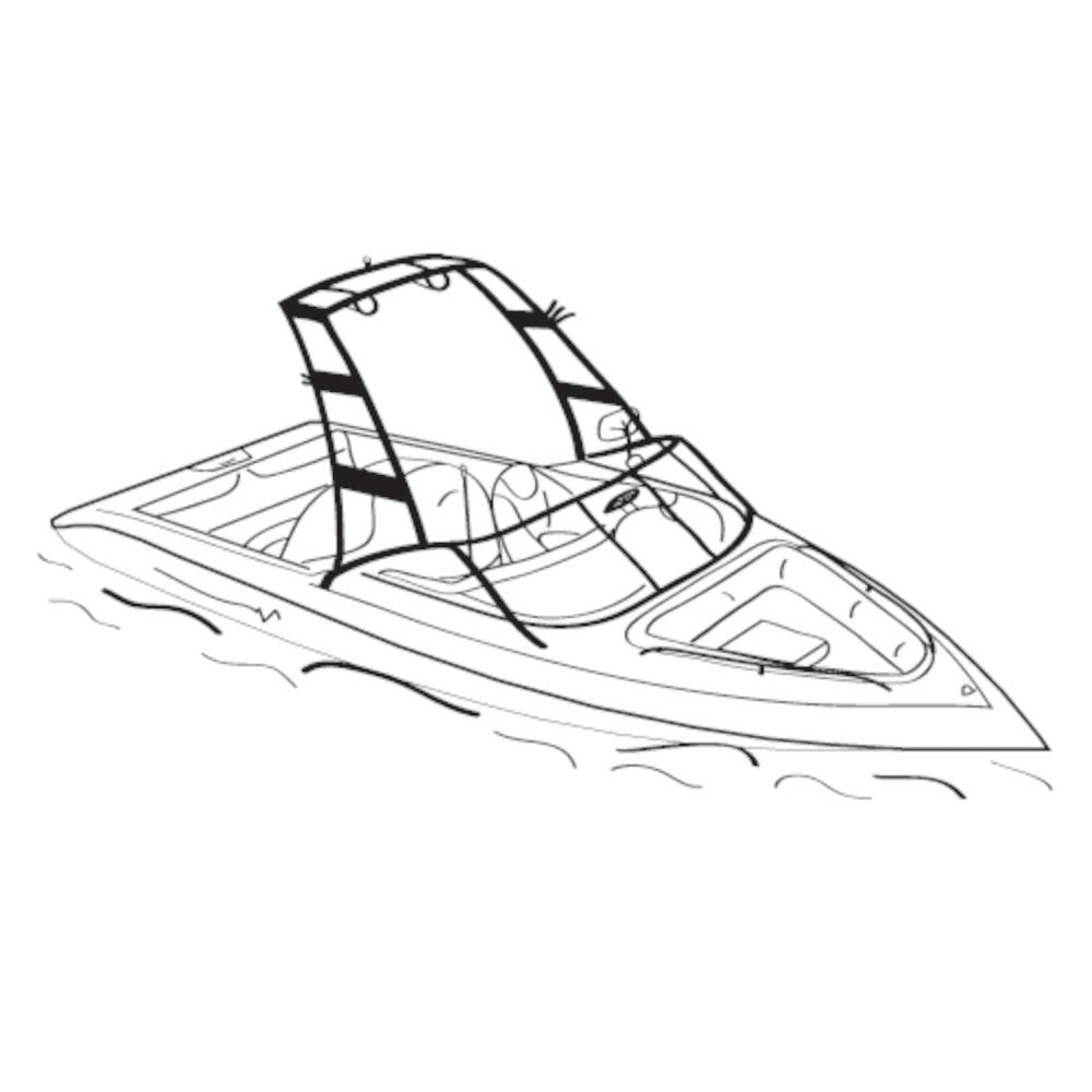 Euro Tournament Ski / Wakeboard Boat, Semi-Custom Cover, w/Tower, Inboard / Outboard, Fits 17'6" - 18'5" Long, 96" Beam