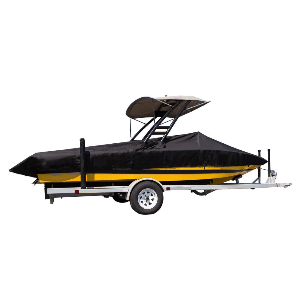 Euro Tournament Ski / Wakeboard Boat, Semi-Custom Cover, w/Tower, Inboard / Outboard, Fits 17'6" - 18'5" Long, 96" Beam