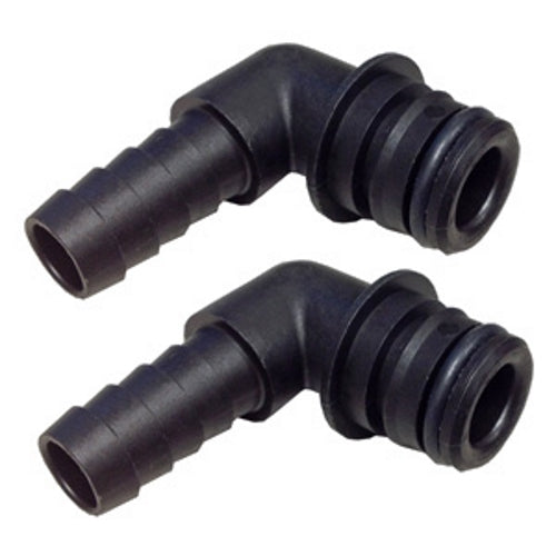 Flojet, 20381-009, Quad Port, Hose Port, 90 Degrees, 1/2"