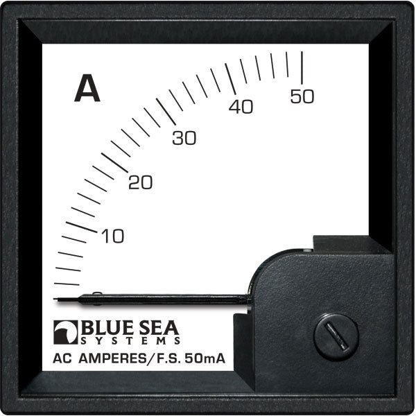 AC DIN Analog Ammeter, 0 - 50 Amps AC, with Coil