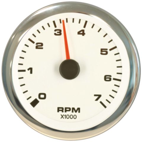 White Premier Pro Series, Tachometer, O/B & 4-Stroke Gas, 0-7,000 RPM, 3", 62561P