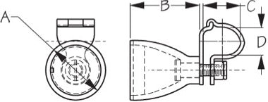 Maneuvering Knob, Cast Stainless Steel and Nylon