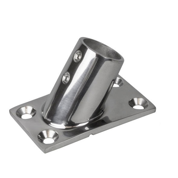 Sea-Dog, Base Rail Fitting, Rectangular, 60°, Stainless, 7/8"