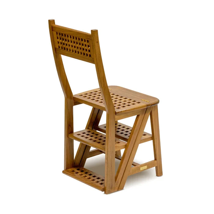 Premium Grade Teak Step Ladder/Chair
