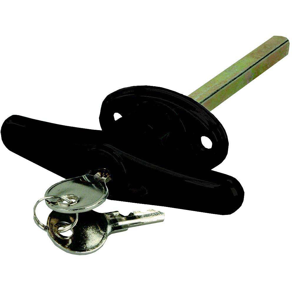 JR Products 10985 Black Locking T-Handle for Truck Caps, Bed Covers & Tool Boxes
