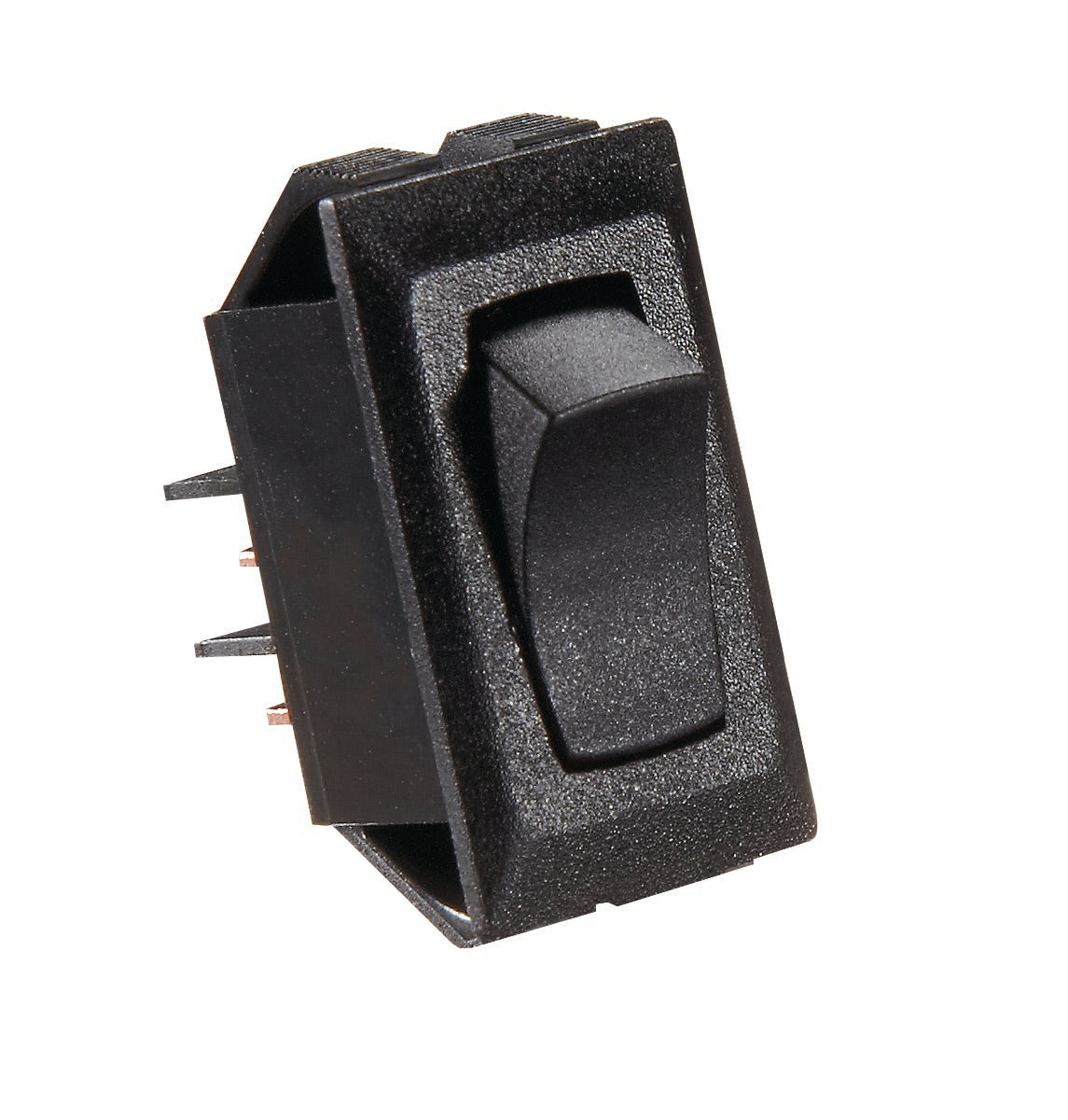 Black Rocker Switch, 10 A, Momentary On/Off - SPST - Cut-Out .550" x 1.125"