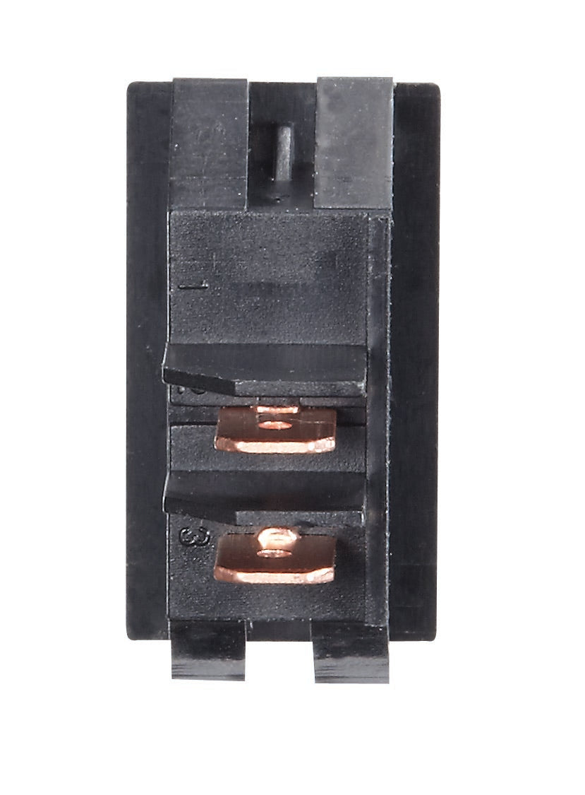 Black Rocker Switch, 10 A, Momentary On/Off - SPST - Cut-Out .550" x 1.125"
