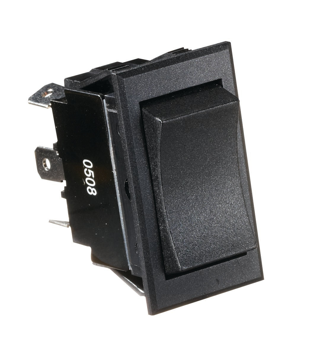 Black Rocker Switch-20 A, 6 Terminal, Momentary On/Off/Momentary On. Cut-Out 1.46" x 0.83" - DPDT