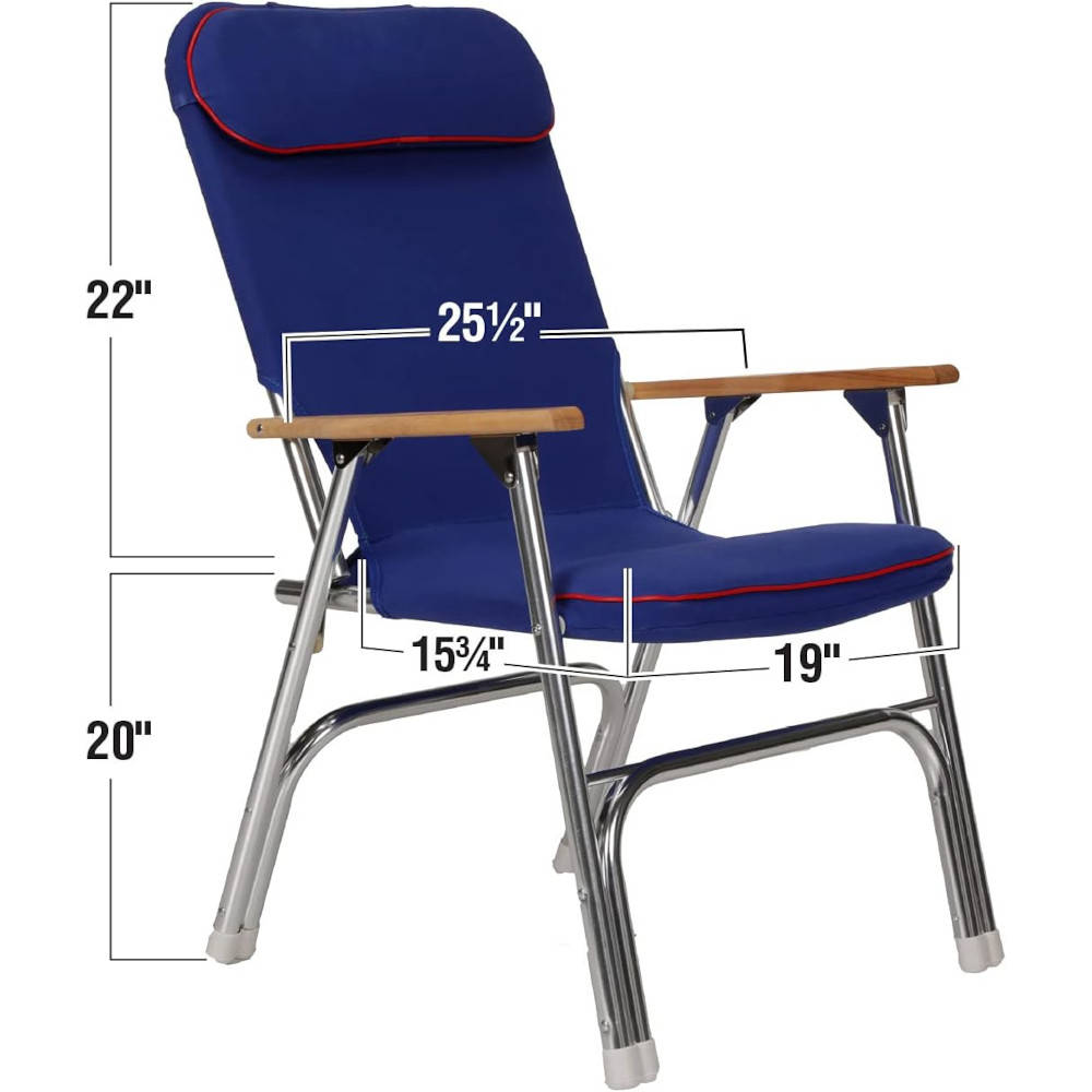 Seachoice, Padded Deck Chair with Red Piping