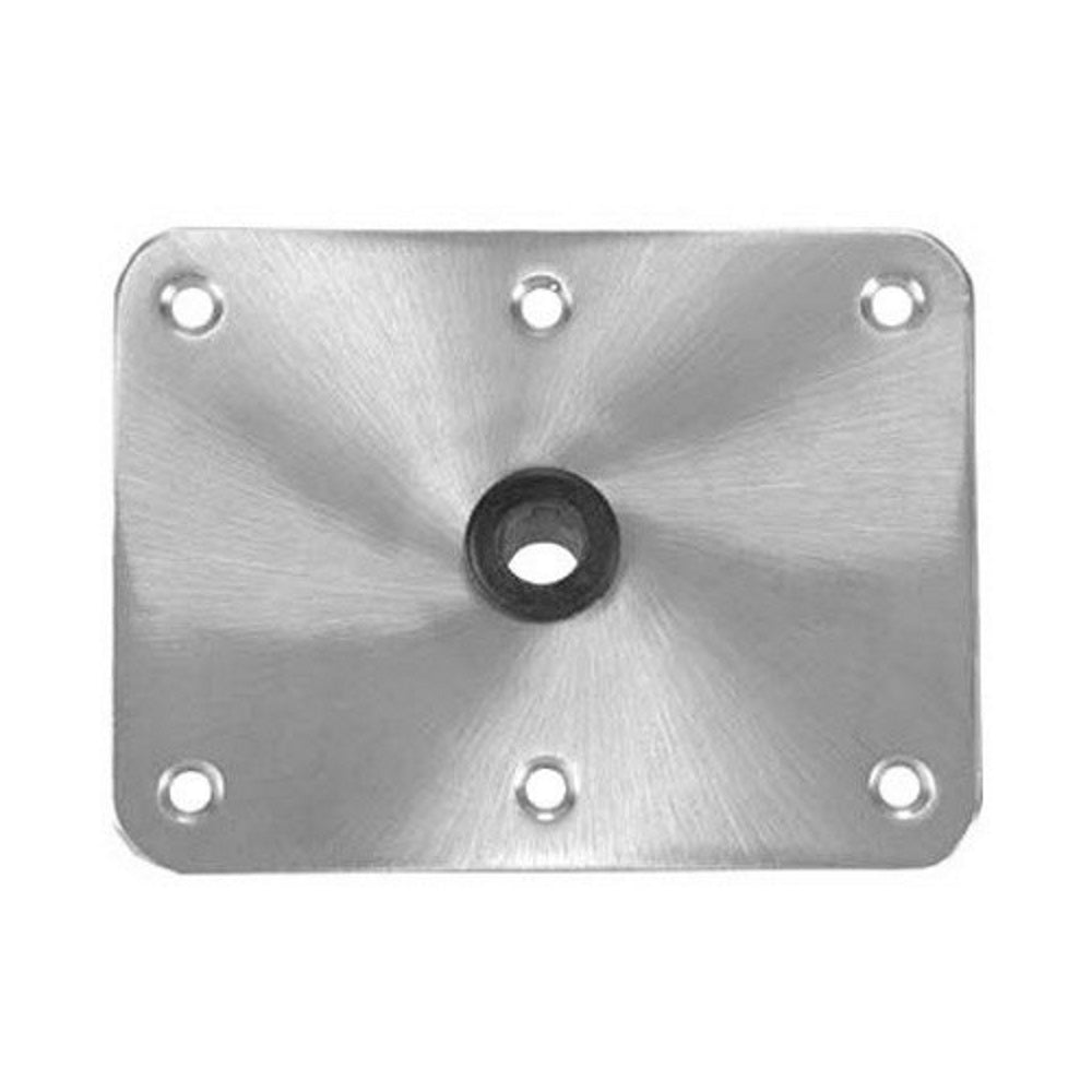 Springfield, Kingpin 6" x 8" Base, Satin Finish Stainless Steel
