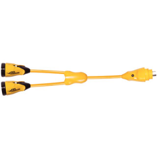Marinco, Shorepower Y-Adapter, EEL, 30A Male, 2 - 30A Female
