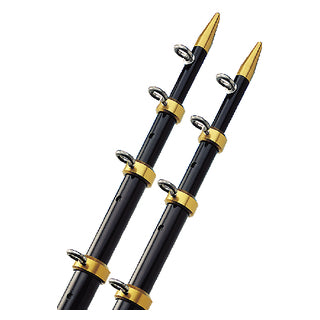 Taco, Outrigger, Telescoping, 15', 1-1/8" Butt End, Black / Gold