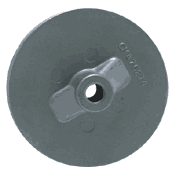 Trim Tab Anode CM-76214, Verado and Bravo, Zinc, 90mm Outer Diameter