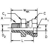 Male Pipe Swivel Adapter 3/4"-1/2"