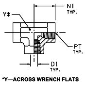 Female Pipe Tee 1/2"