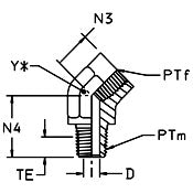 90 Degree Street Elbow-1/4"-1/4"