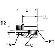 Female Pipe Adapter 1-1/16"-3/4"