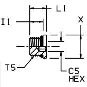 Hollow Hex Plug, 3/4"