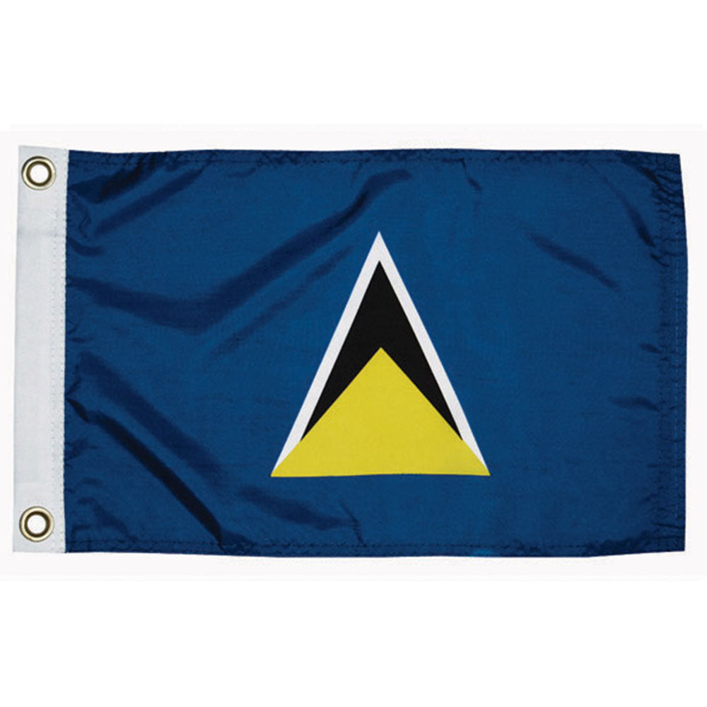 Taylor Made, International Flag, Nylon, 12" x 18", St. Lucia Courtesy