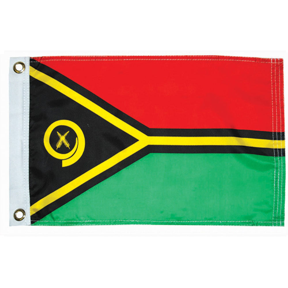 Taylor Made, International Flag, Nylon, 12" x 18", Vanuatu