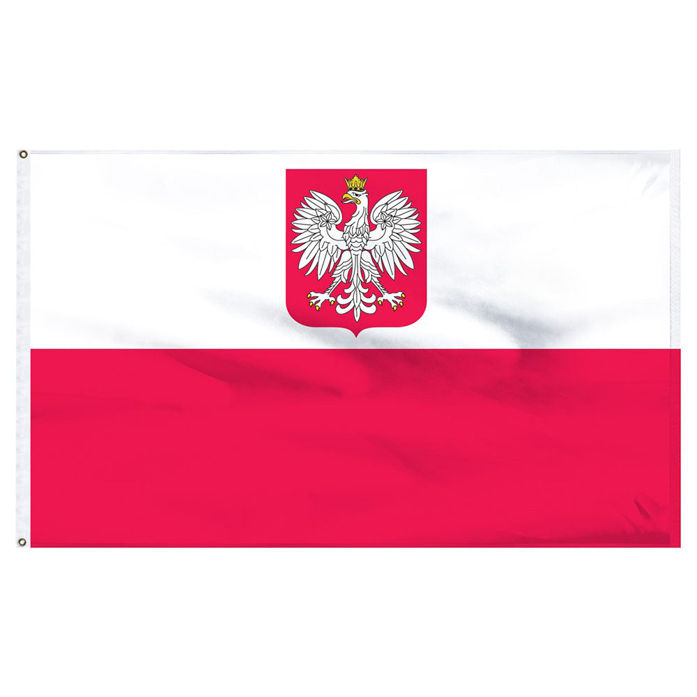 Taylor Made, International Flag, Nylon, 12" x 18", Poland w/ Eagle