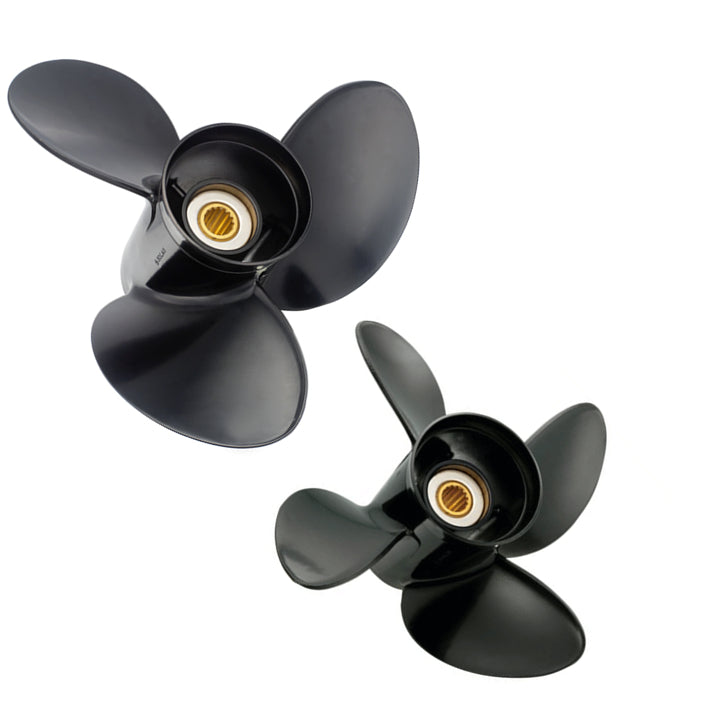 14.5" Dia. 19" Pitch, LH, 3-Blade Aluminum Amita 3 Prop with Rubber Hub for Penta Volvo Aquamatic Short / Standard Hub