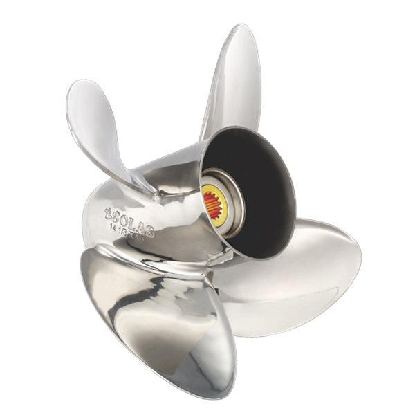 14.0" Dia. 20" Pitch, RH, 4-Blade, SS, HR Titan Propeller - OMC/Volvo SX Drive