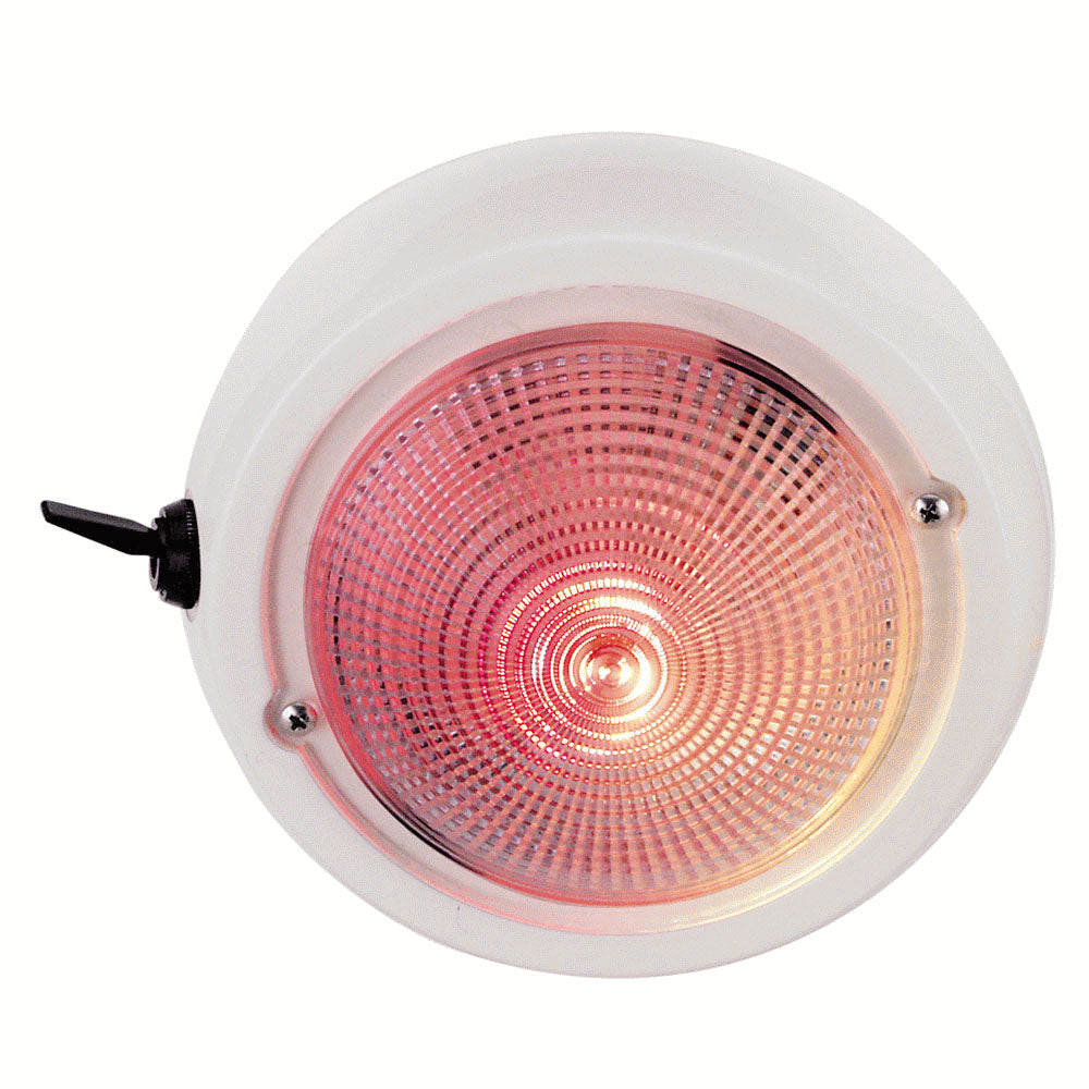 Perko 1263DP1WHT Round Exterior Dome Light, White 12V