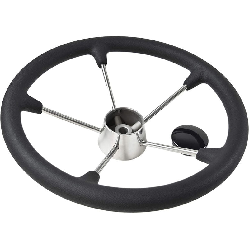 Sea-Dog Steering Wheel 15", SS, 5 Spoke, Foam Covered